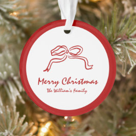 Ornamento Red Knot Modern Christmas