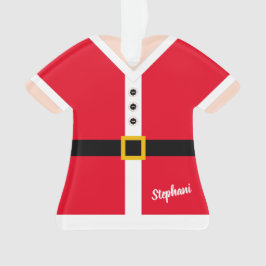 Ornamento Red Mrs Claus Suit Personalizado Natal
