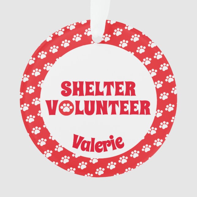 Ornamento Red Shelter Volunteer (Frente)