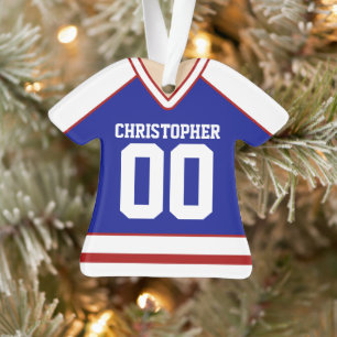 Ornamento Red/White/Blue Custom Hockey Jersey