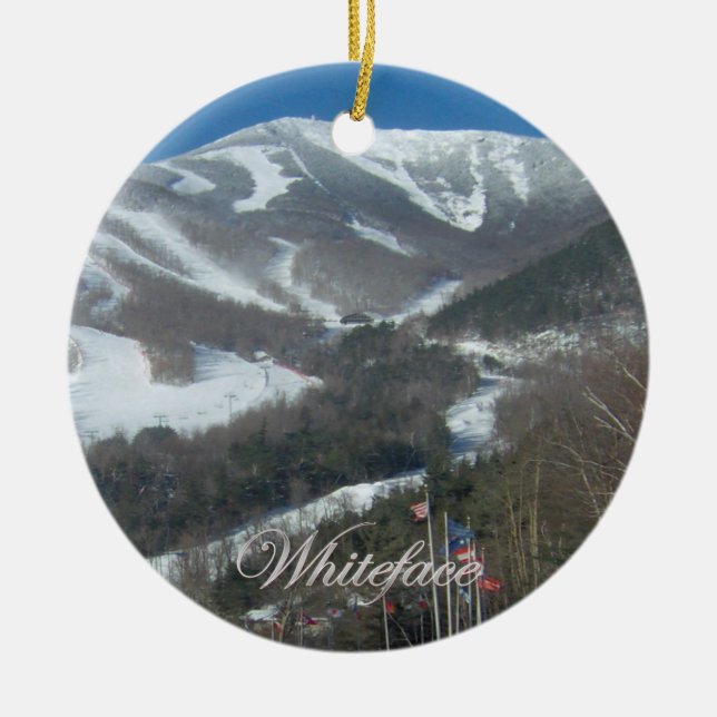 Ornamento redondo da montanha de Whiteface (Frente)