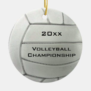 Ornamento Redondo de Design de Voleibol