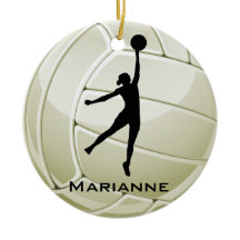 Ornamento Redondo de Design de Voleibol