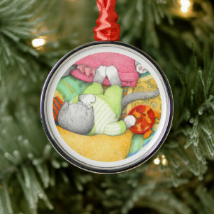 Ornamento Redondo de GATINHO de GOLDFISH