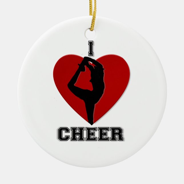 Ornamento redondo do cheerleader (Frente)