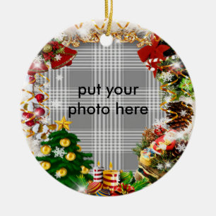 Ornamento redondo do quadro