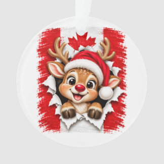 Ornamento Rena de Natal Canadense