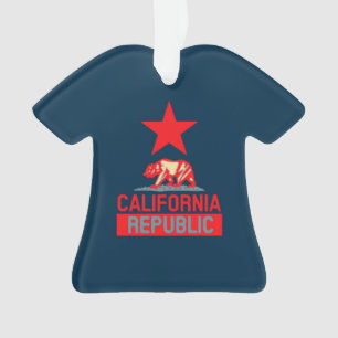 Ornamento República da Califórnia em estilo Pop