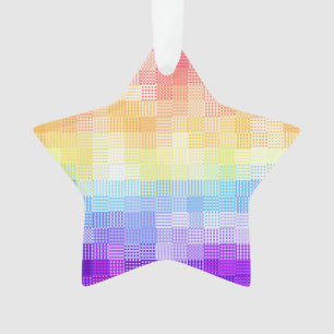 Ornamento Retro Boho Funky Quirky Xenogender Xadrez Pride