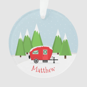Ornamento Retro Camper Natal
