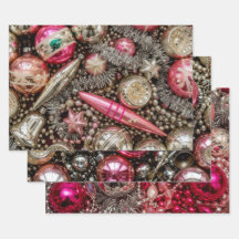 Ornamento Retroativo Rosa e Prata