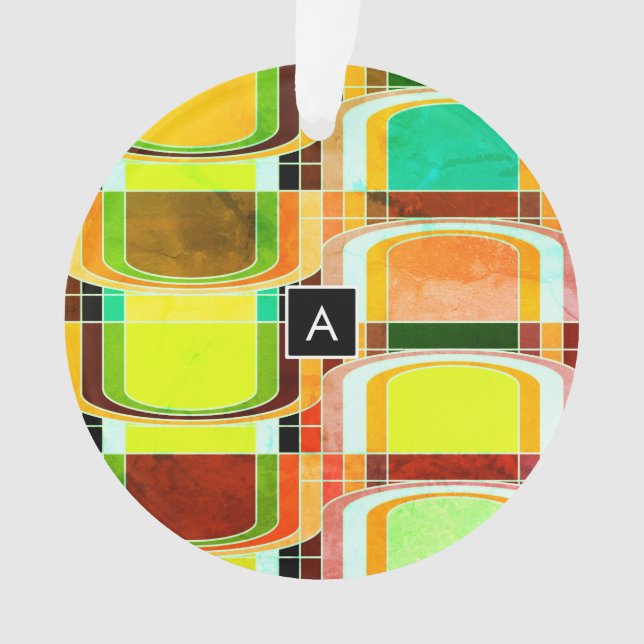 Ornamento Retrospectivo Funky Colorido Inspirado (Frente)