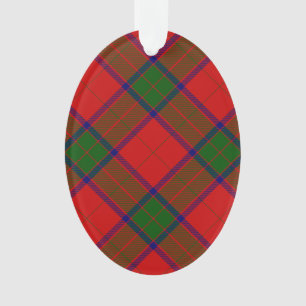 Ornamento Robertson tartan xadrez verde vermelha