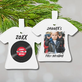 Ornamento Rock Star, Primeiro Aniversário, Camisa Branca