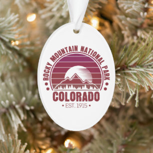 Ornamento Rocky Mountain National Park Colorado Retro