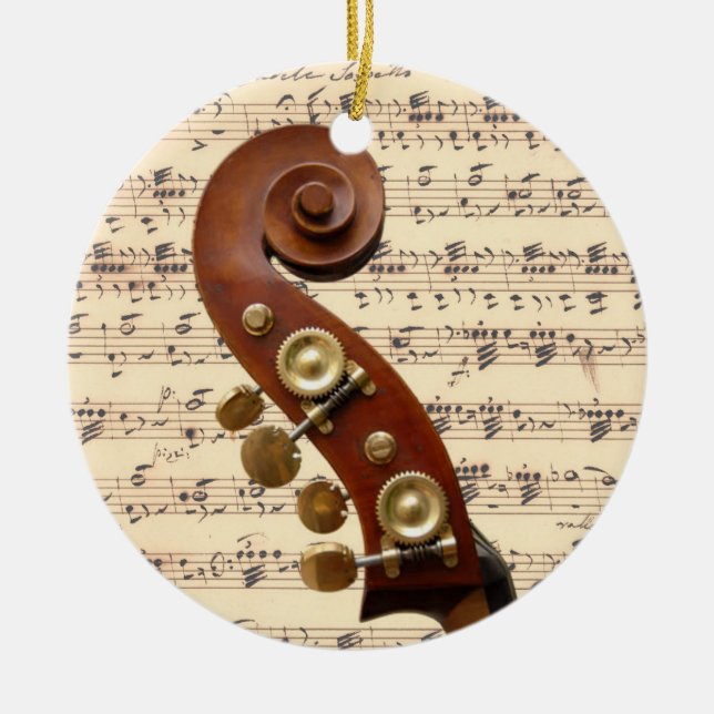 Ornamento - rolo com partitura (Frente)