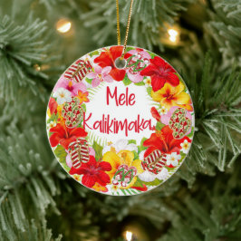 Ornamento Ronda de Wreath Mele Kalikimaka