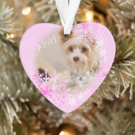 Ornamento Rosa De Natal Pet Dog