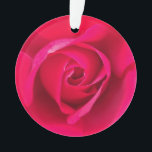 Ornamento Rosa Rosa Vermelha Romântica v2<br><div class="desc">Rosa rosa e vermelha romântica</div>