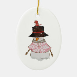 Ornamento Rosa Snowman
