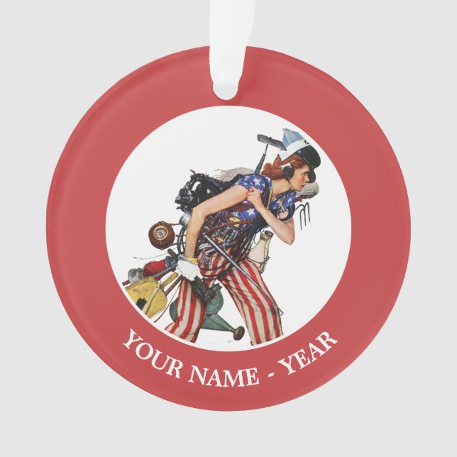 Ornamento Rosie para o resgate (Frente)