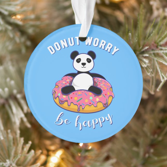 Ornamento Rosquinha Preocupada Seja Feliz II (Árvore)