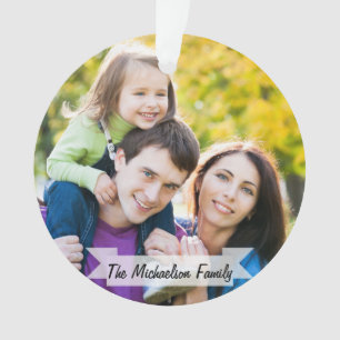 Ornamento Roteiro do feriado do Natal da foto da família 2