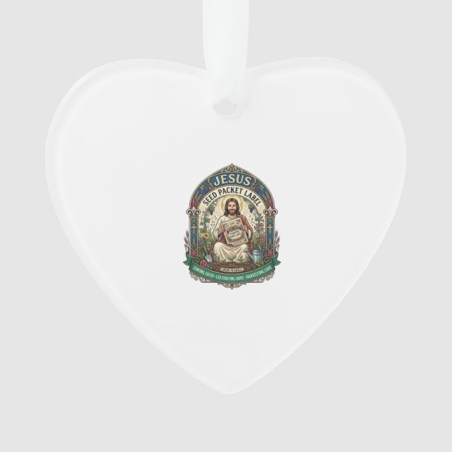 Ornamento Rótulo de Pacote de Sementes Jesus Pacote de Semen (Frente)