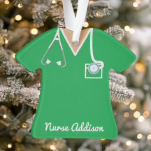 Roupas de Enfermeira Verdes Personalizadas Present