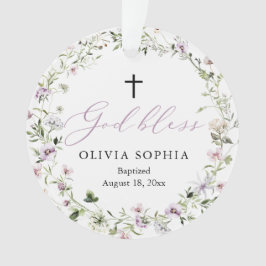 Ornamento Roxinha Roxinha Batismo Acrilato De Flor