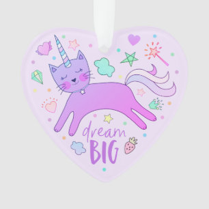 Ornamento Roxo bonito de Caticorn personalizado