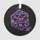 Ornamento Roxo D20 Crit AF | RPG Tabletop Role Player Dice (Verso)
