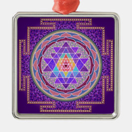 Ornamento roxo de Sri Yantra