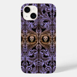 Ornamento Roxo gótico Com Crânio