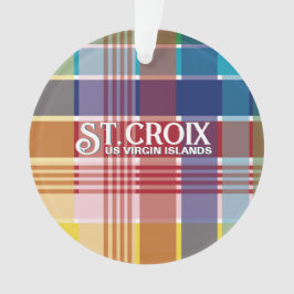 Ornamento RUA das Ilhas Virgens dos EUA. Croix USVI Madras N