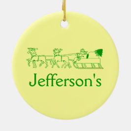 Ornamento - Rua de Natal e trenó