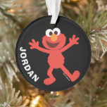 Ornamento Rua Sésamo | Elmo Personalizado<br><div class="desc">Personalize este adorável ornamento Elmo com o nome do seu filho. © 2022 Sesame Workshop. www.sesamestreet.org</div>