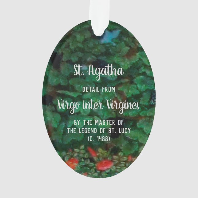 Ornamento Ruas. Agatha da Sicília (detalhe; M 070) Acrílica (Verso)