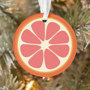 Ornamento Ruby Red Grapefruit Juicy Sweet Citrus Fruta Slice