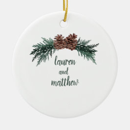 Ornamento Russo do Casamento no inverno Pinecone B