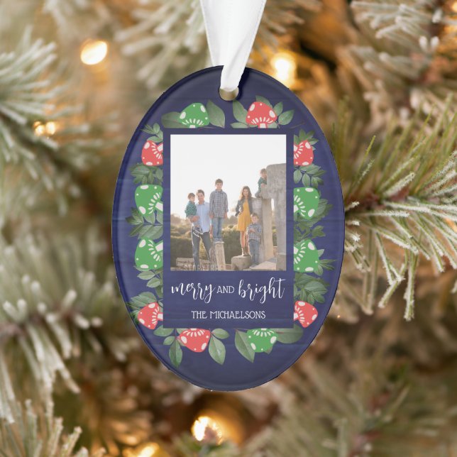 Ornamento Rustic Woodland Whimsical Mushrooms Christmas (Árvore)