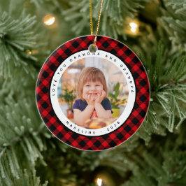Ornamento Rustic Xadrez Country Photo Avós