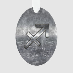 Ornamento Sagitário Zodiac Silver em Aço Vestido