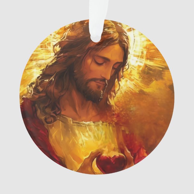 Ornamento Sagrado Coração de Jesus (Frente)