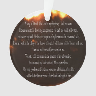 Ornamento Salm 23, Song for David, Fire Sky, Ornament