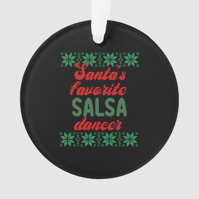 Ornamento Salsa Dancer Ugly Natal Presente (Frente)