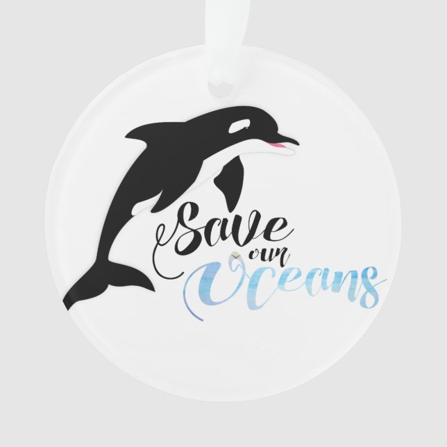 Ornamento Salve nossos oceanos (Frente)