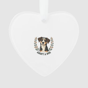 Ornamento Salve Uma Vida Adote um Cachorro Ilustração Vintag