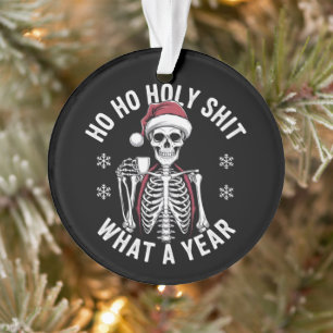 Ornamento Santa Camisa Que Esqueleto De Humor De Natal De Um