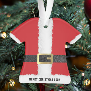Ornamento Santa Claus Suit Jaqueta Feliz Natal